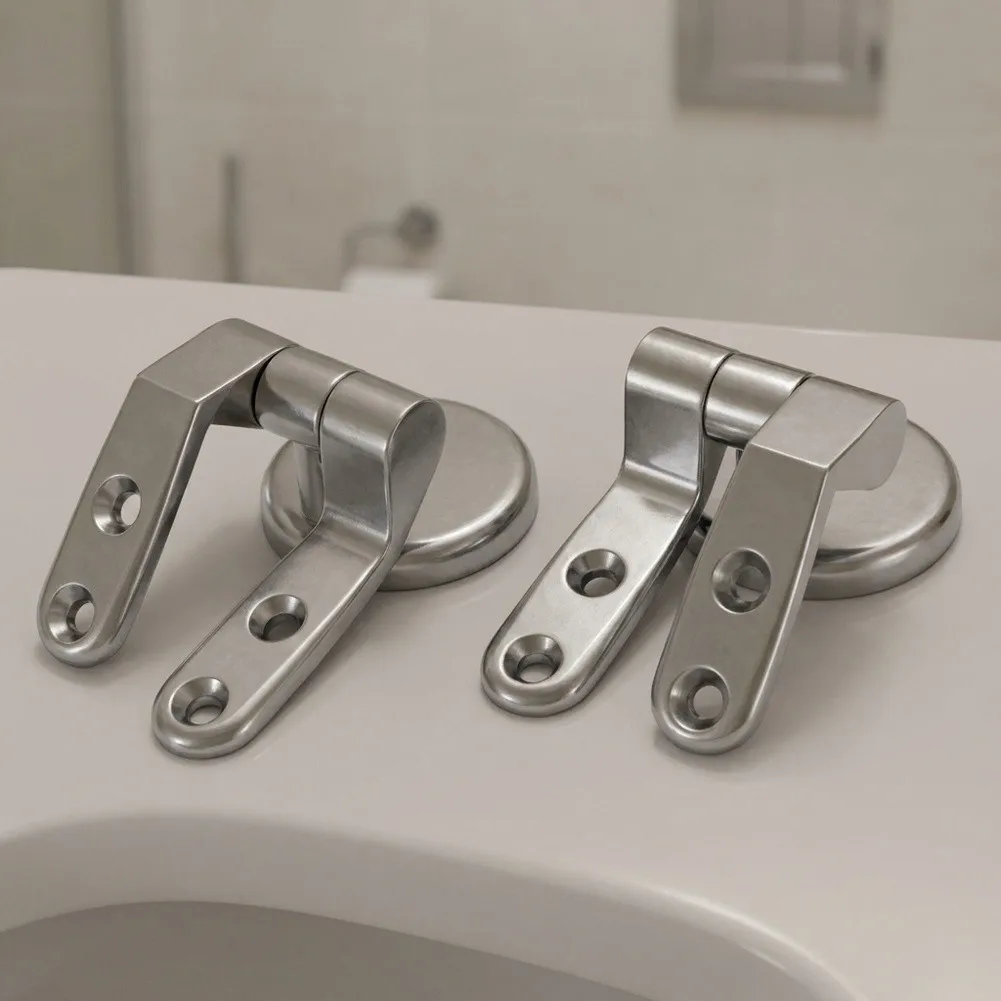 Zinc Alloy Construction Toilet Hinges Built for Repeated Use in High Traffic Residential and Hospitality Areas
