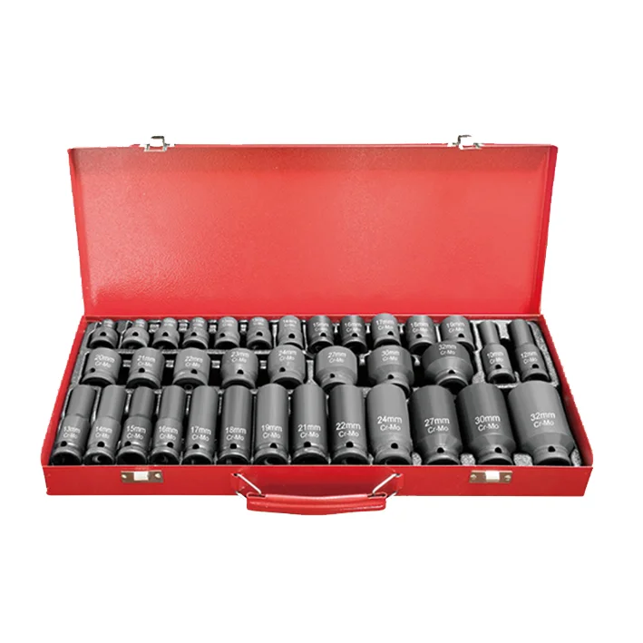 

35PCS 1/2 Inch deep heavy duty car tools air impact sockets wrench air tools tool set box Socket Set Hexagonal Socket Bits