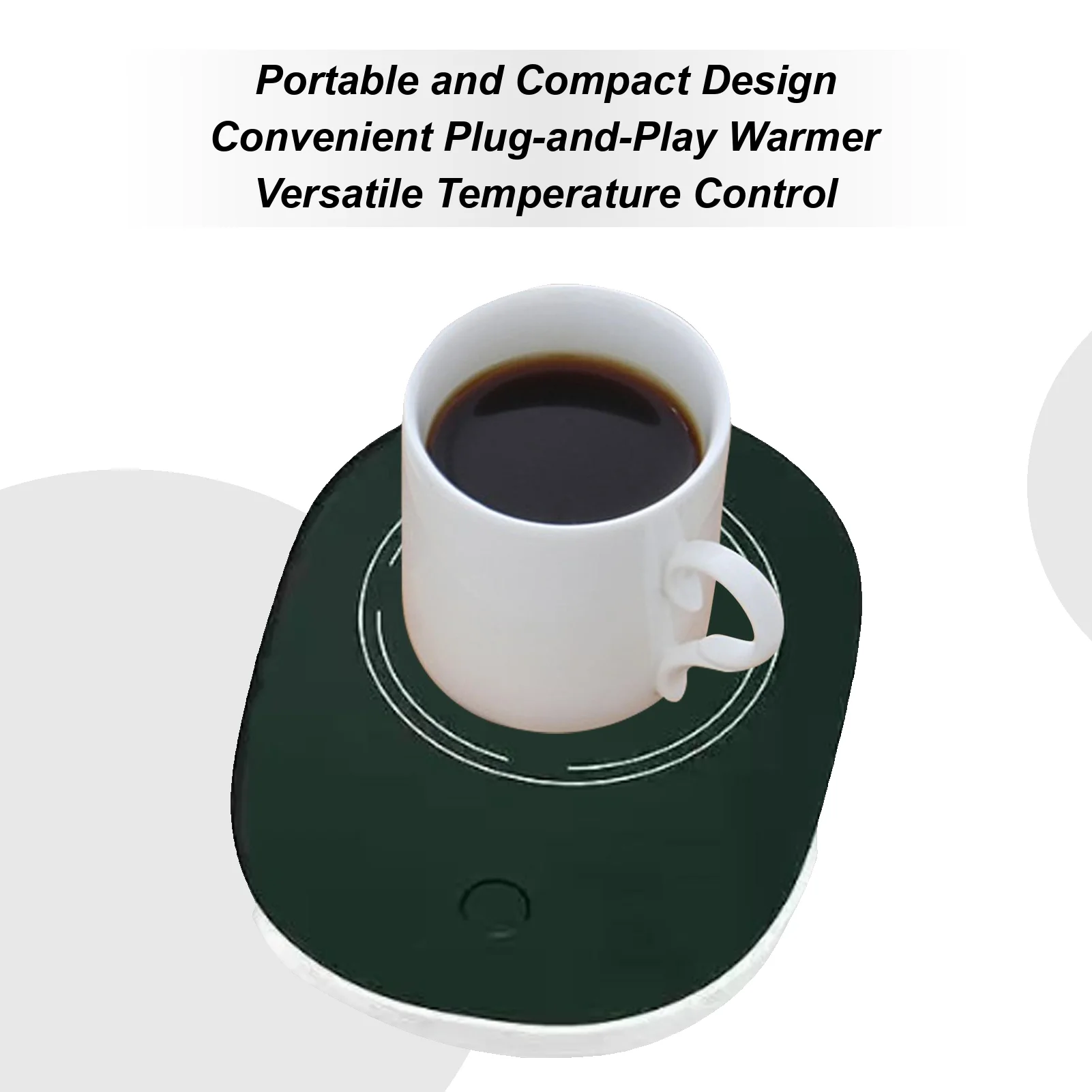 

Mug Warmer USB Powered 3 Temp Settings Coffee Warmer Plate Desk 3-Temperature Control For Tea Drink Beverage Home Office Travel