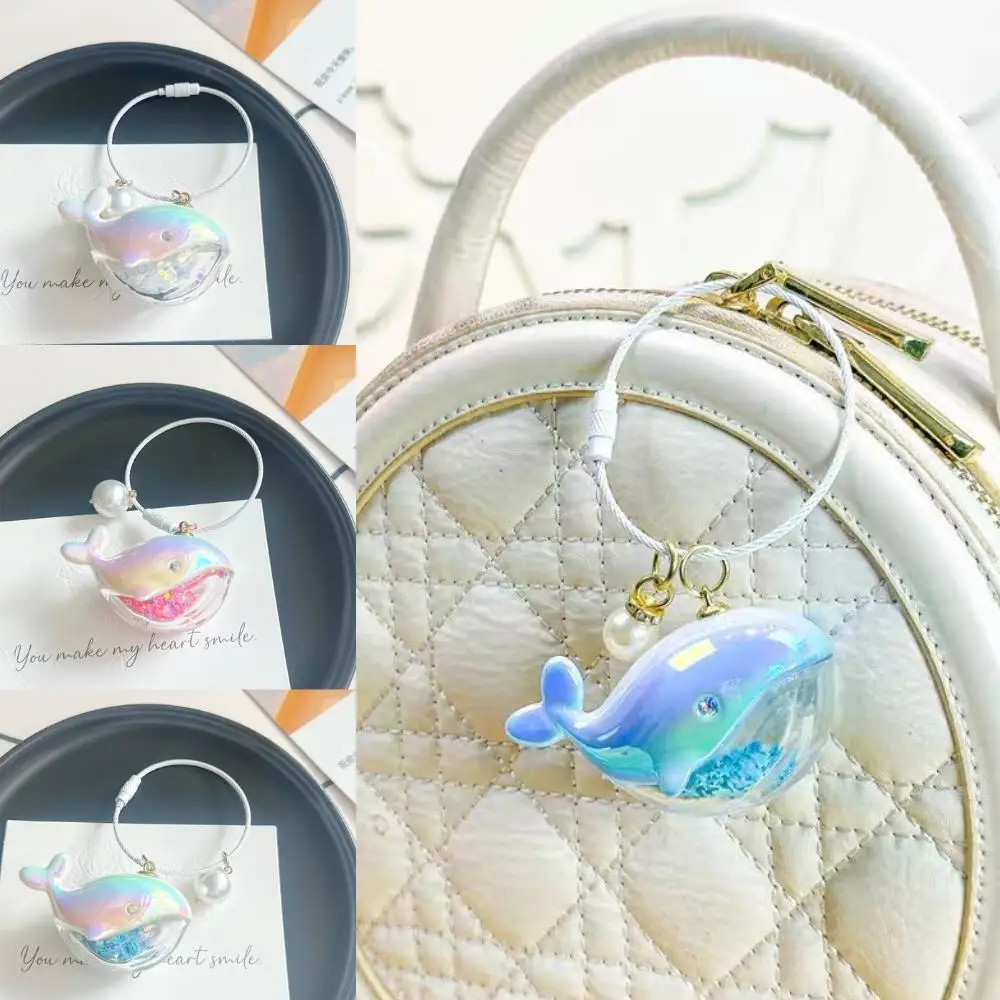 جميل دولفين المفاتيح الصغيرة الراتنج الأزرق الحوت كيرينغ قلادة حلية لحقيبة مدرسية النساء الفتيات سلسلة مفاتيح مجوهرات هدايا