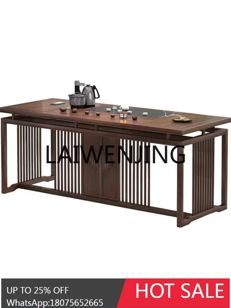 New Chinese-style table and chair combination simple Kung Fu tea table living room office solid wood tea table