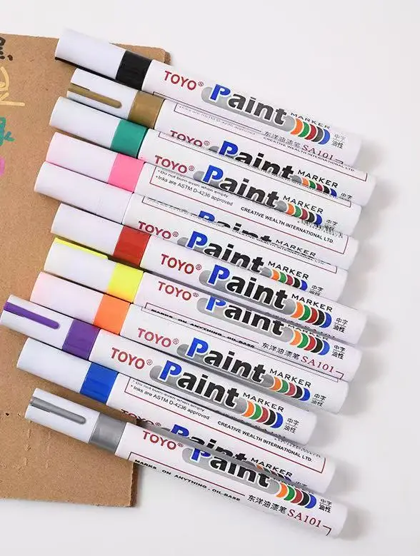 Original TOYO SA101 Weißer Lackmarker Ölbasiert Permanenter Reifenmarkierstift Wasserfester Ausbesserungsstift – Detail 6