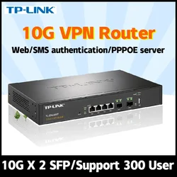 TP-LINK-TL-ER2260Tギガビットフルルーター,10G SFP,クアッドコア,アーム,CPU, AC,ネットワーク管理,VPN,英語版