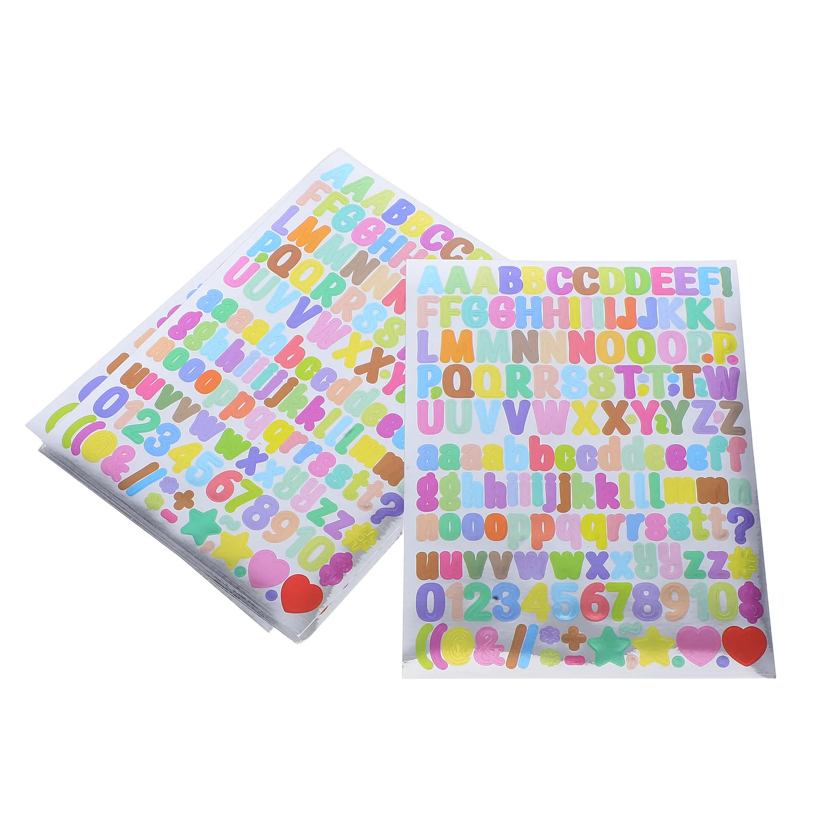 10Pcs Alphabet Number Stickers Self Adhesive Gradient Vinyl Letters for Scrapbook Planner Crafts Diary Decorations