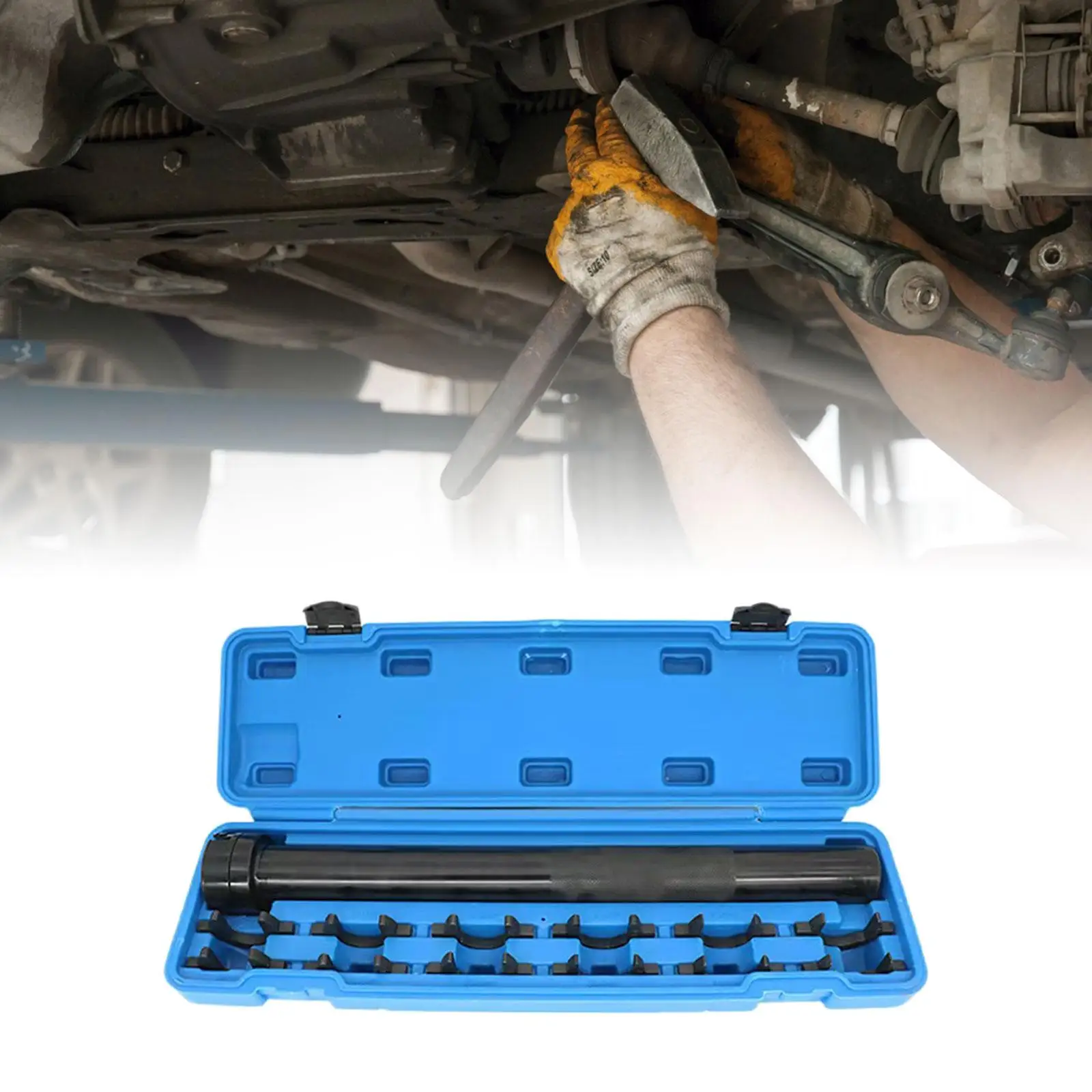 

13Pcs Inner Tie Rod Tool Kit Easy to Install Steel 1/2 in Drive Tube Car