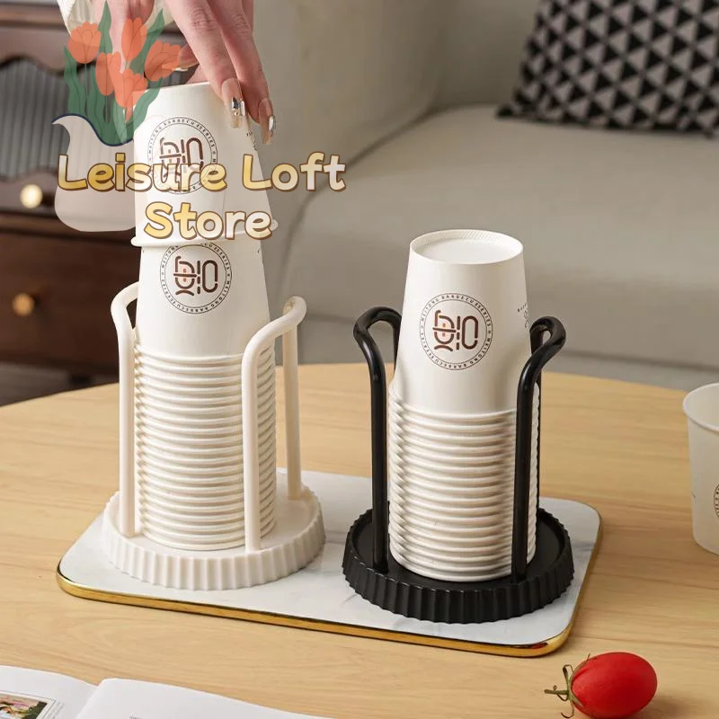 Multifunctional Desktop Paper Cup Holder Storage Rack for Disposable Cups, Coffee Cup Organizer for Home