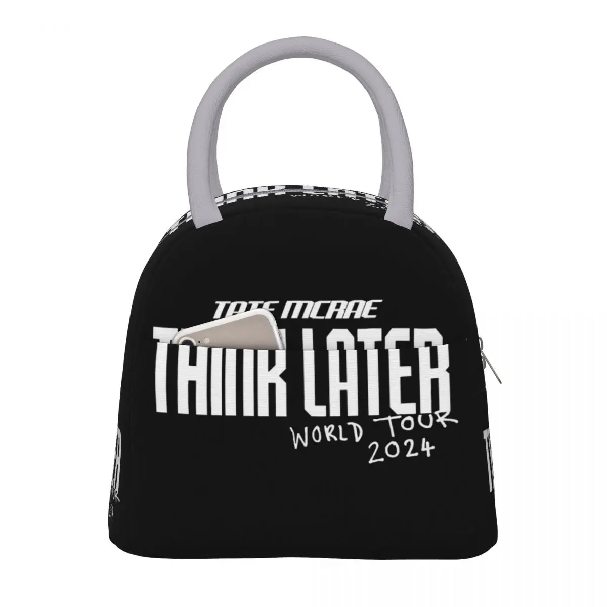 

Tate Mcrae Think Later World Tour 2024 Concert Thermal Insulated Lunch Bag for Work Portable Bento Box Cooler Thermal Food Box