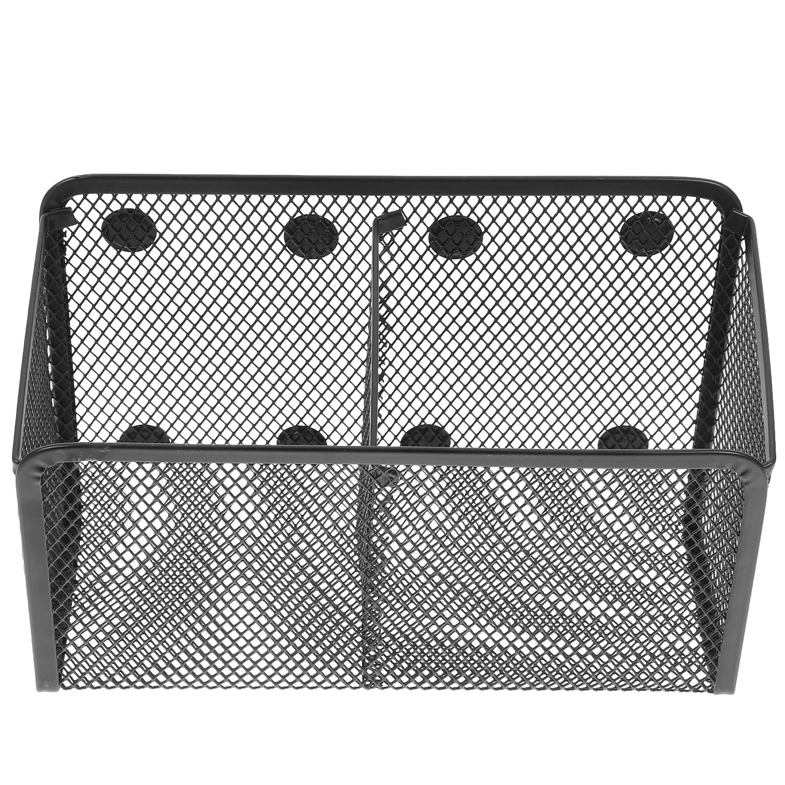 Magnetic Pencil Cup Metal Wire Mesh Basket for Office Locker Refrigerator Whiteboard Organizer Holds Pens Markers Erasers Clips
