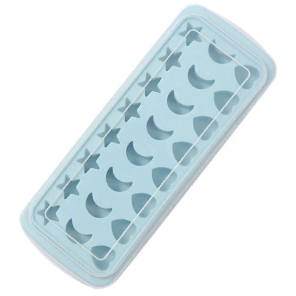 Food Grade Silicone Ice Mold Star Moon Heart Shape Lid Flexible Easy Release for Ice Cubes Pudding Jelly Soda Wine - view 2