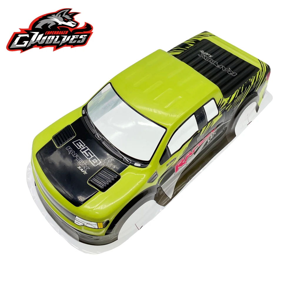 1/10 RC shell F150 RAPTOR PVC RC body shell Blue/Green 190MM dla 1/10 RC trucków Monster Truck — zdjęcie 4
