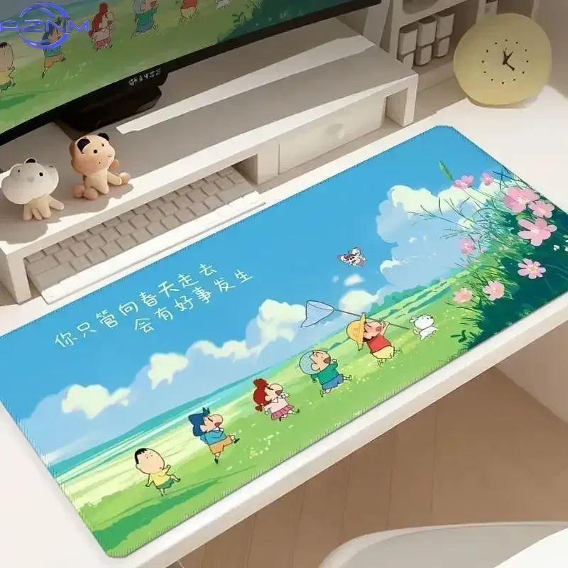Green Cute Cartoon Anime Character Mouse Pad, Rubber Non-Slip Base, Smooth Surface for Office and Gaming Desktop Computer Use