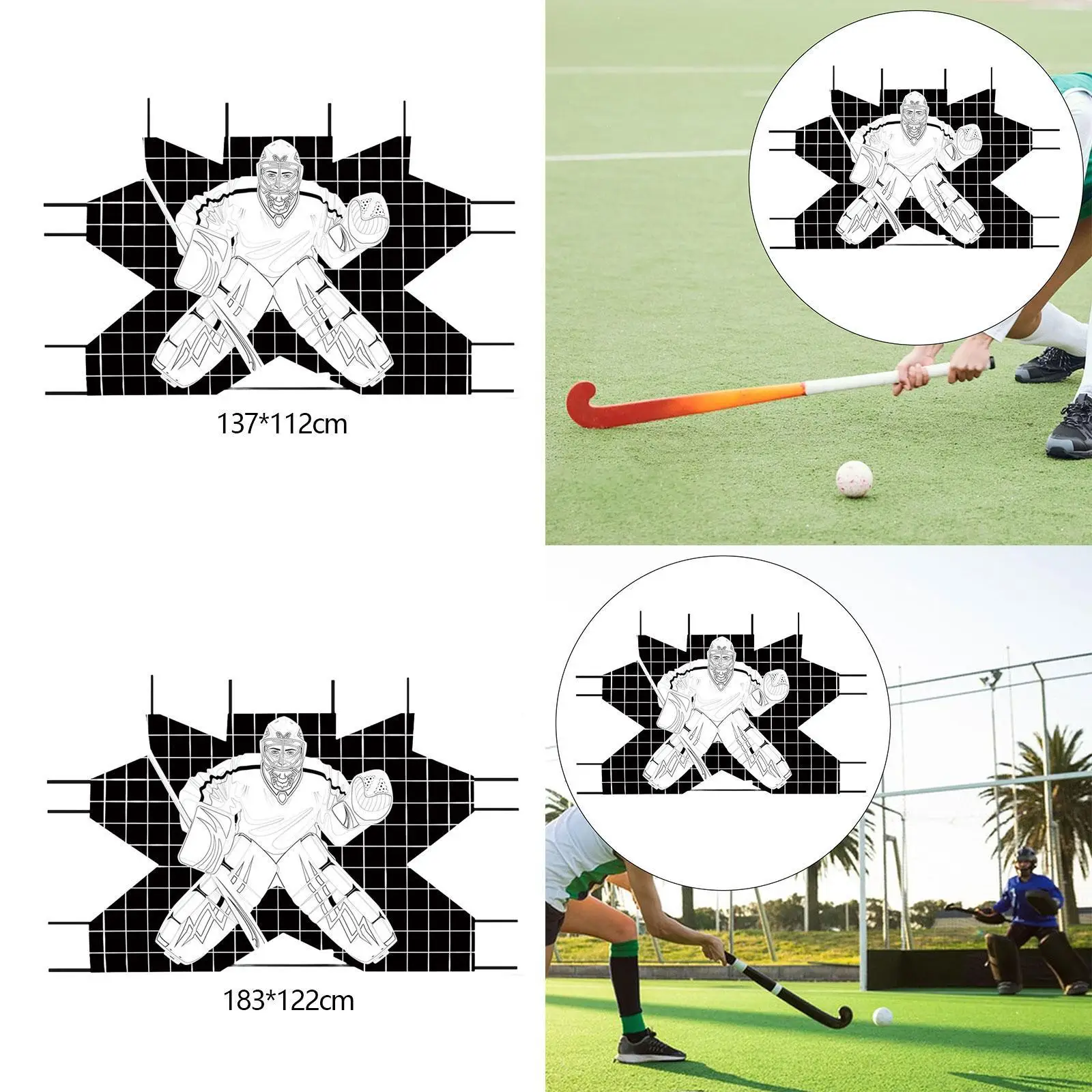 Hockey Goal Target Foldable Goalie Accuracy Net Hockey Practice Target for Ice Hockey School Training Adults