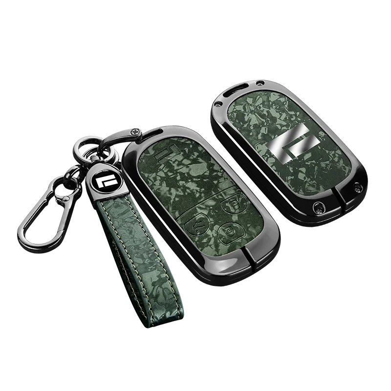 

Zinc Alloy Car Key Case for Rox 01 Jishi Polestones Car-Styling Remote Cover Shell Keychain Housing Ring Holder Fob Accessories