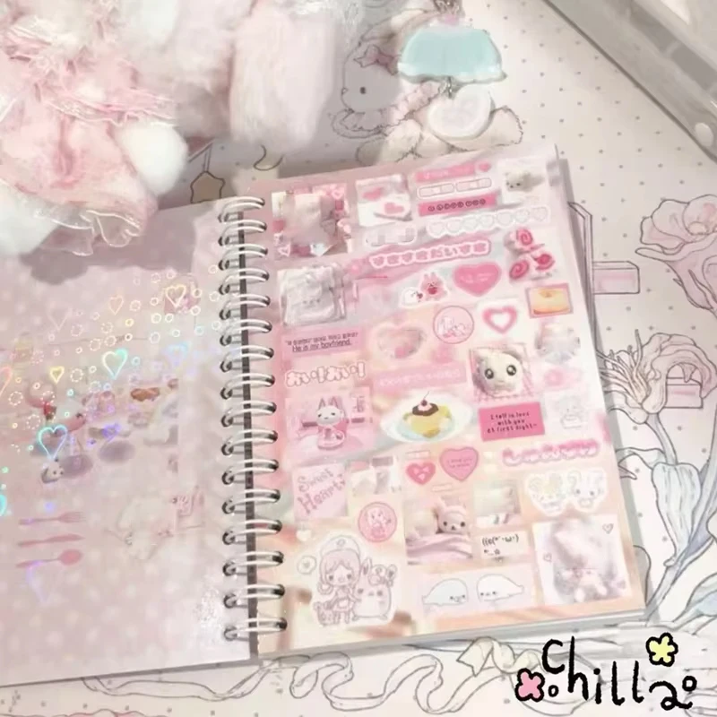 Cat's Pear Vortex Sticker Book Cartoon Yanbian Cut Film Hand Diary Diy Material Different Scene Stickers Decorative Gift Cartoon