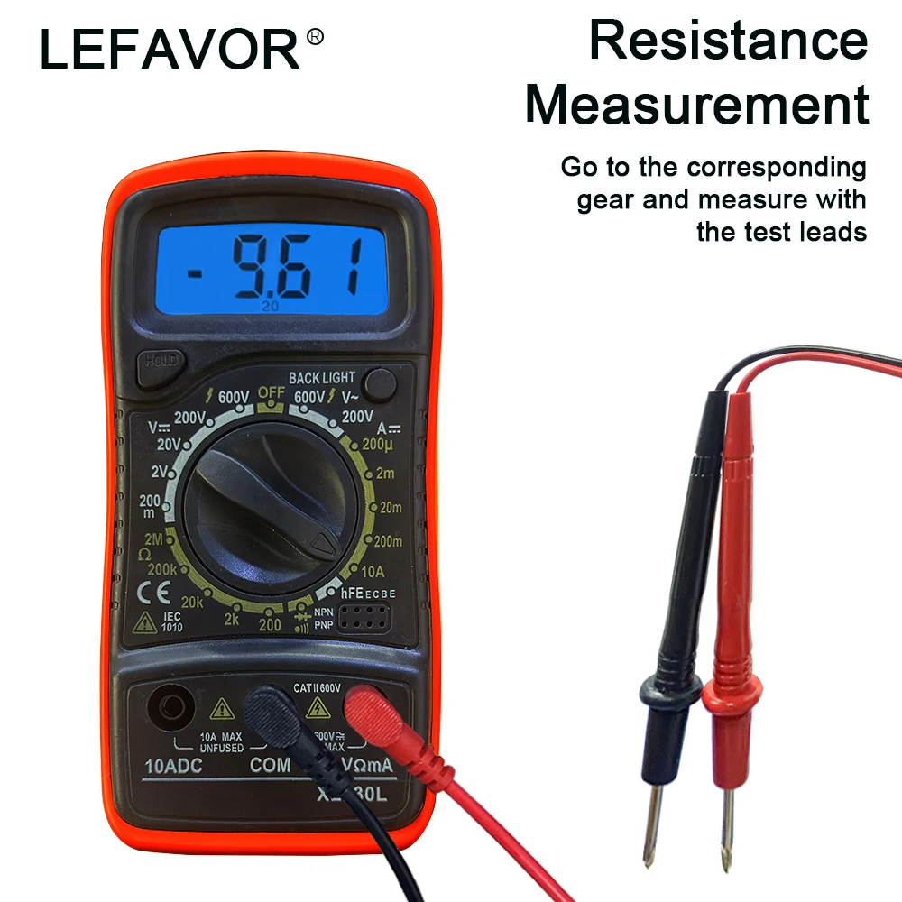 XL830L VC830L Handheld Digital Multimeter LCD Backlight Portable AC/DC Ammeter Voltmeter Ohm Voltage Tester Meter Multimetro