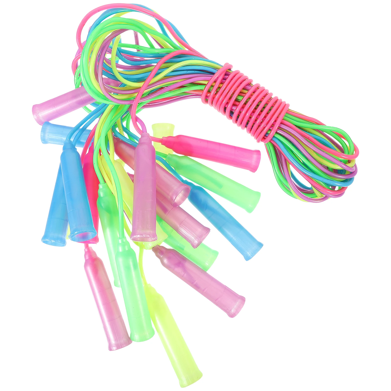 

10Pcs Adjustable Skip Rope Plastic Handle Jump Rope Fitness Equipment Cardiovascular Respiratory Nervous System Training