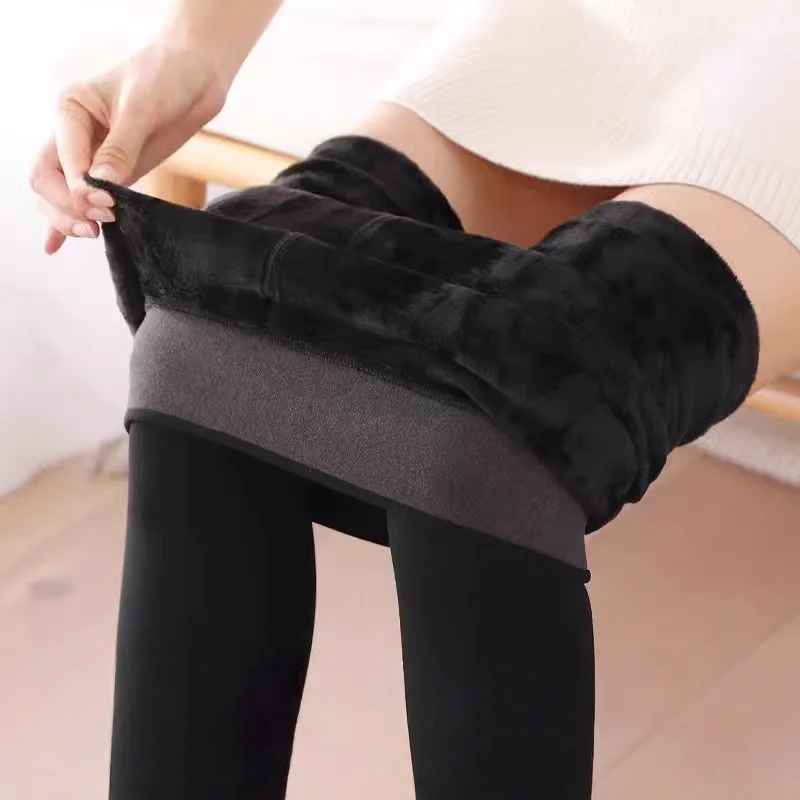 

DOIAESKV 100 кг женские колготки больших размеров, толстые теплые зимние колготки с высокой талией, женские эластичные тонкие узкие флисовые колготки 400 г