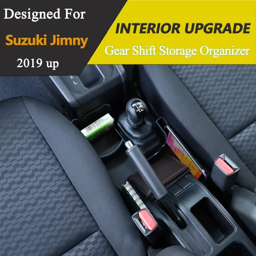 Imagen 2 del producto Portavasos para consola central, caja de almacenamiento para cambio de marchas, bandeja organizadora compatible con Suzuki Jimny JB64 JB74 4WD 2019-2023, accesorio Interior para coche
