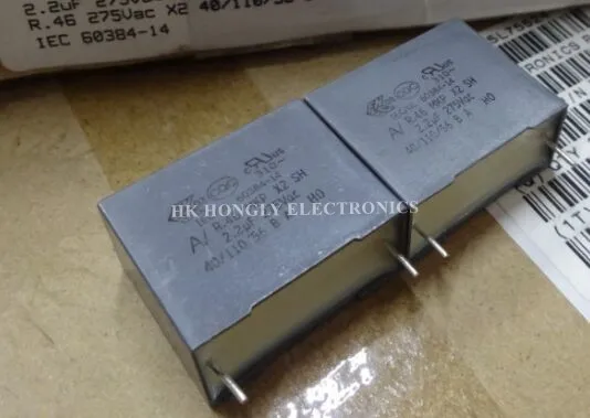 1µf 275v MKP x2 sh r.46 K 275vac 1uf, 1 µf, 1000nf, condensateur Pas: 22,5mm