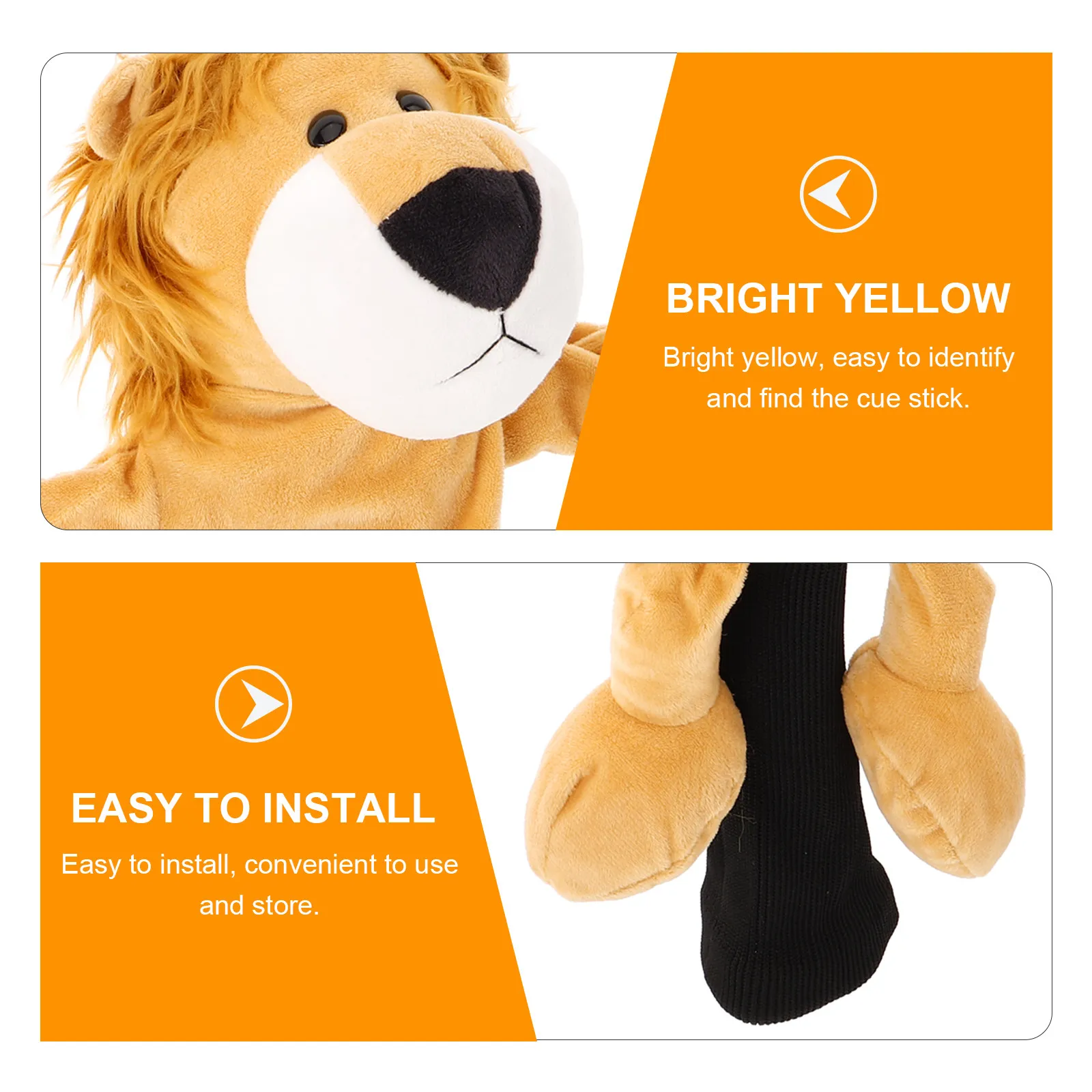 Lion Golf Head Cover Soft Waterproof Driver Cover Funny Protector Golf Club Covers Collection for Golfers