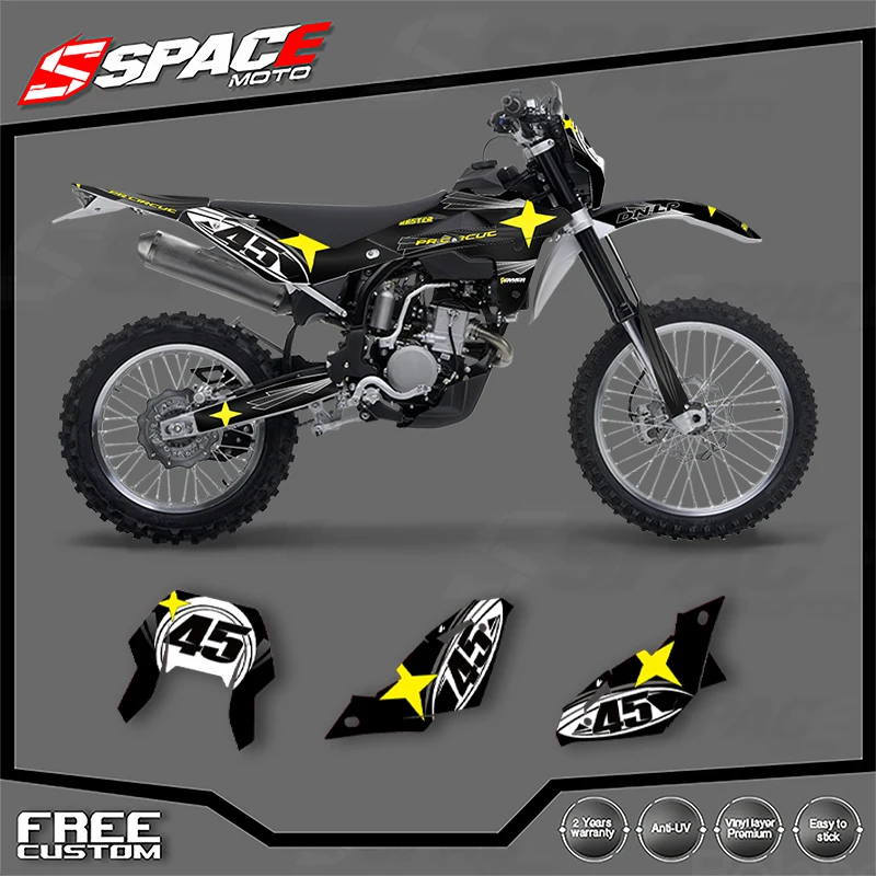

SPACE Full Set Motorcycle Graphics Background Decal Stickers for Husqvarna TE250 2008 2009 2010 2011 2012 2013