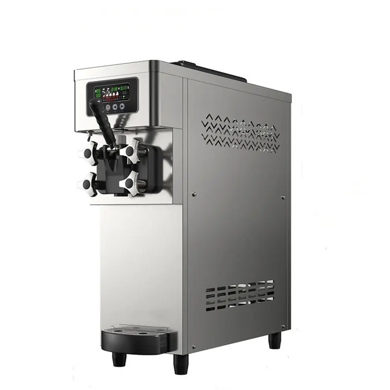 China stainless steel commercial ice cream machine and soft ice cream machine, can add milk and water, no noise, energy saving