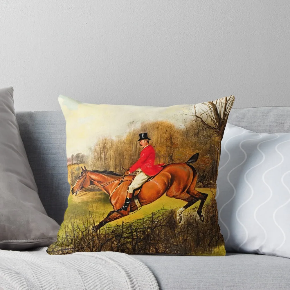 

Classic Victorian English British Equestrian Fox Hunting Scene Throw Pillow Pillow Cover Pillowcases Ornamental Pillow