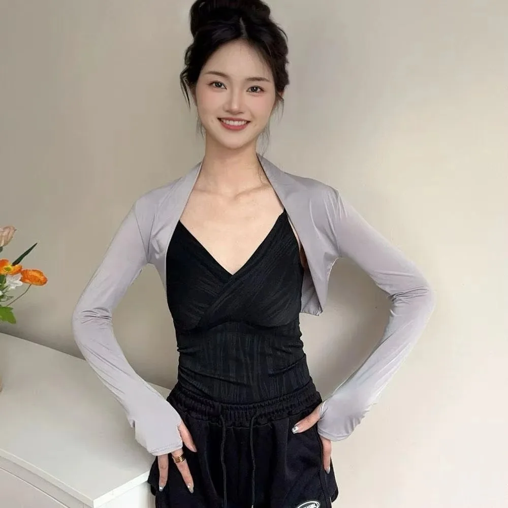 

Однотонные рукава-накидки из ледяного шелка, тонкие, с защитой от УФ-излучения, солнцезащитные, универсальные, базовые, летние, для защиты рук от УФ-лучей, женская одежда