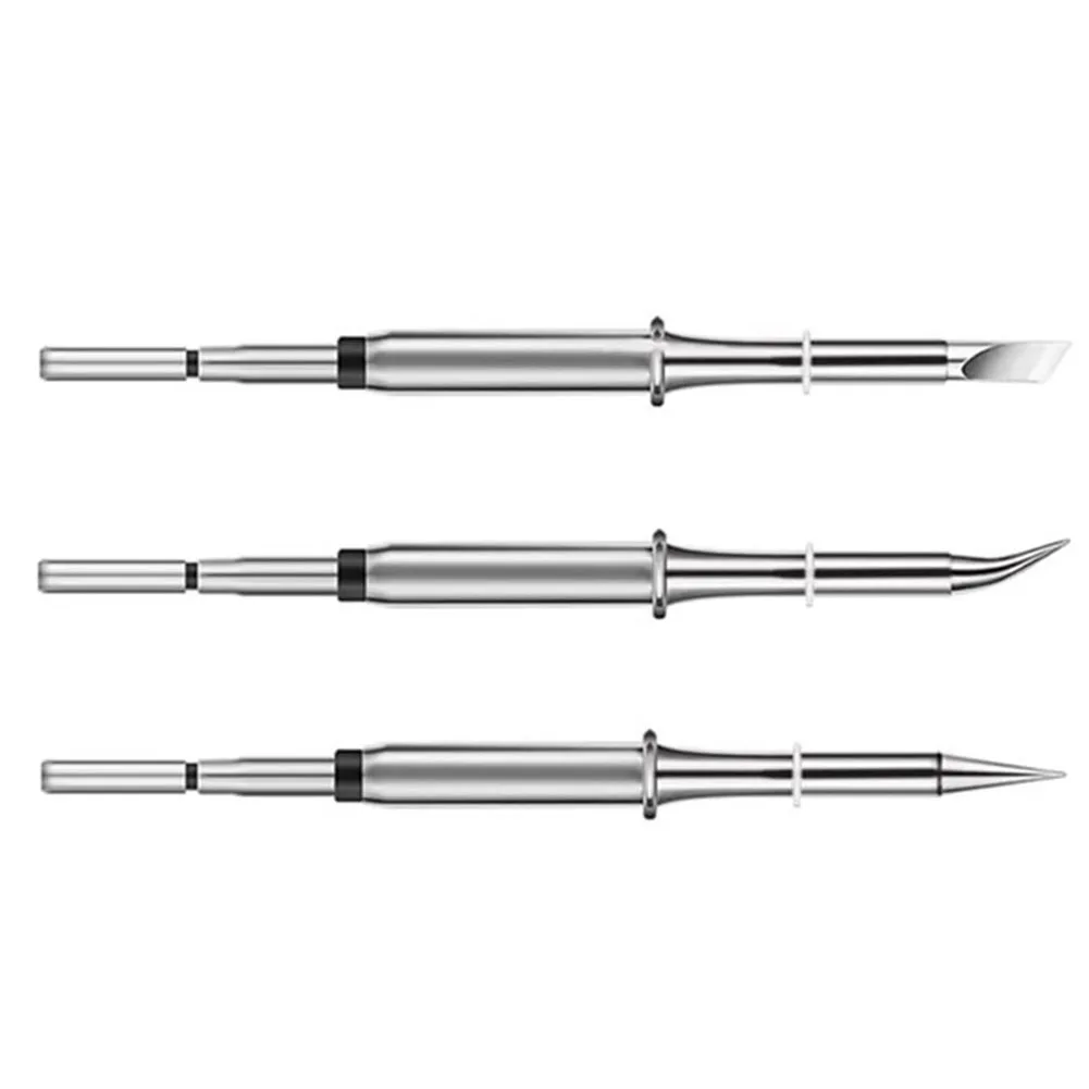 C115 Soldering Iron Tips Set of 3 Stainless Steel Alloy Tips for Fast Warm Up and Uniform Temperature Distribution
