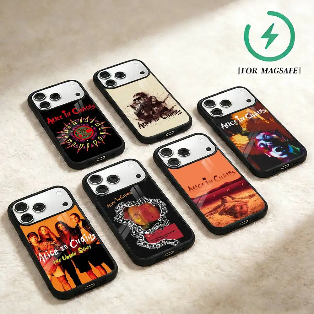 

Band A-Alice I-In C-Chains Phone Case For iPhone 17,16,15,14,13,12,Plus,Pro,Max for Magsafe Magnetic Wireless Charging