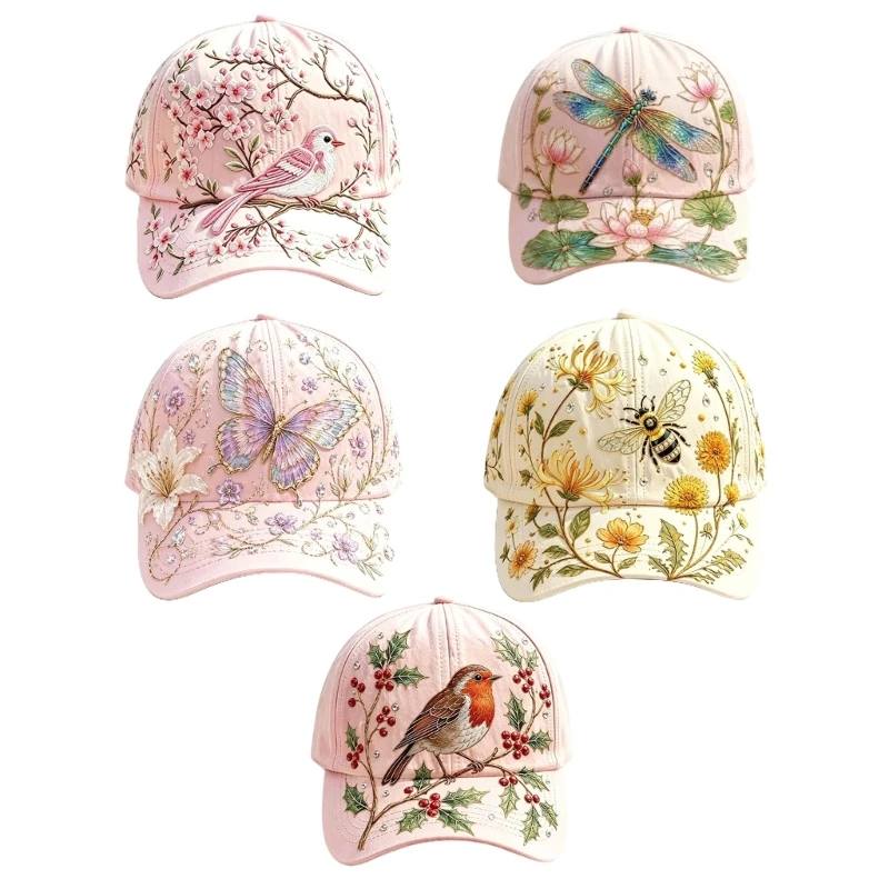 652F Nature Themed Cap for Men Women Teens Polyester Front Shade Baseball Hat for Daily Outings Walking and Casual Travel