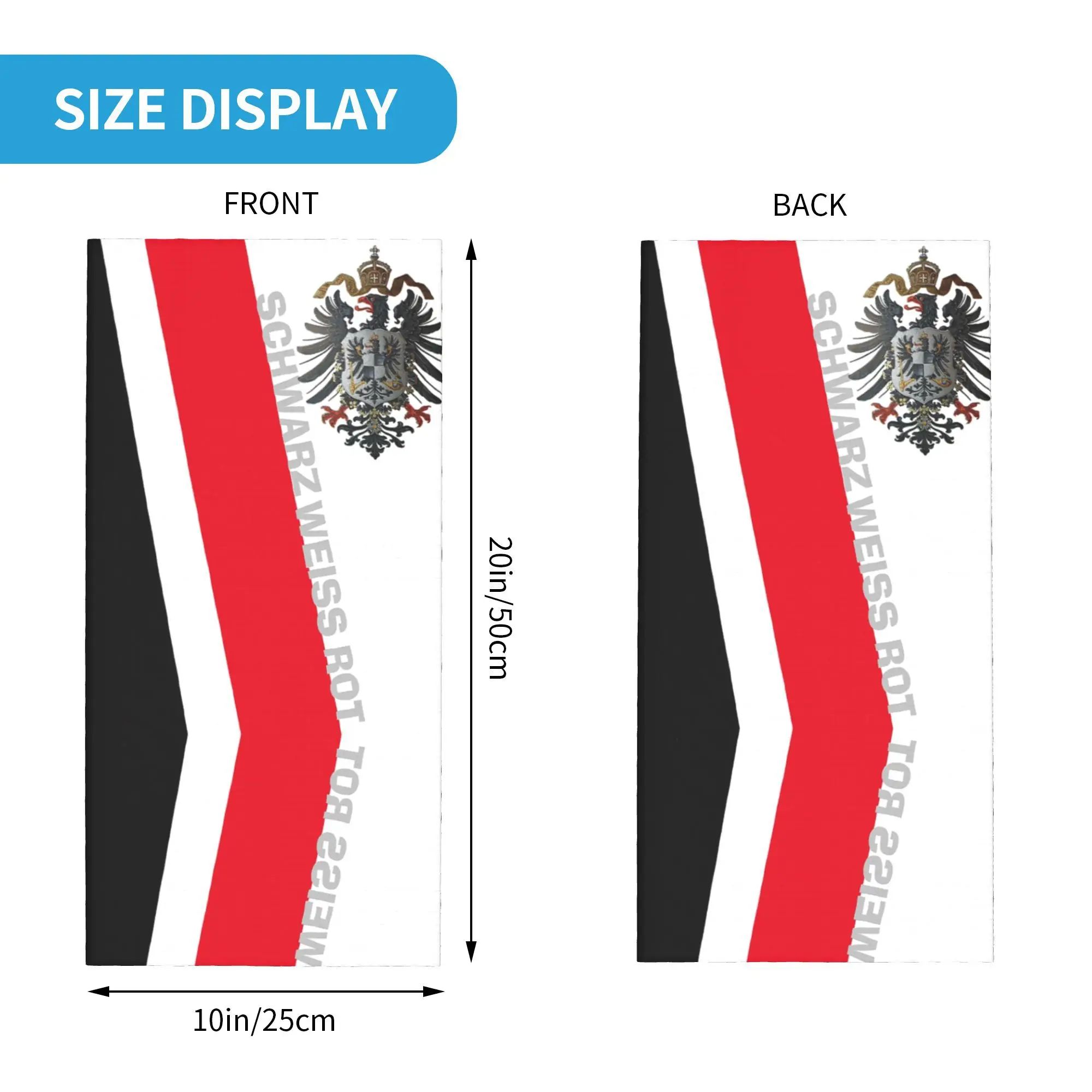 مخصص نسر 1871 الشتاء عقال الرقبة أدفأ النساء الرجال المشي لمسافات طويلة وشاح أنبوبي الإمبراطورية الألمانية شعار الوجه باندانا الجراب