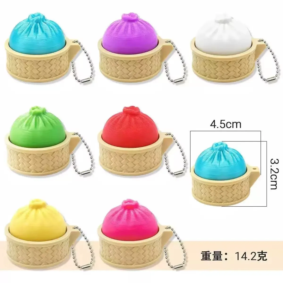 

New 3D Printed Bun Clicker Keychain Stress Relief Button Keychain Stress Relief Toy Home Office Travel Toy Stress Relief Toy