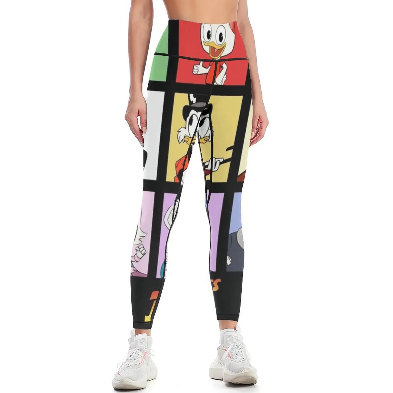 

emotions duck tales art gift for fans Leggings gym pants for physical for fitness Clothing fitness Womens Leggings