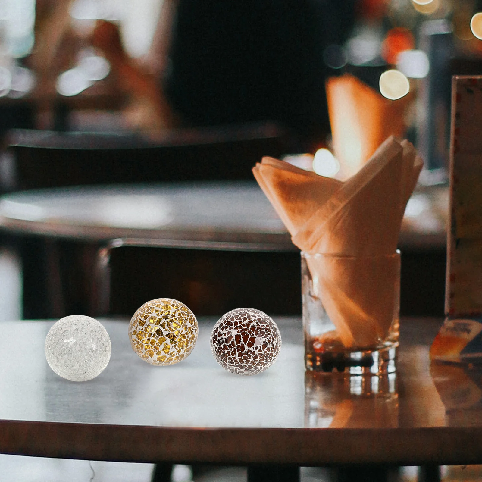 6 قطعة المجالات الزجاجية الزخرفية استخدام متعدد الاستخدامات للمنزل مقهى الحلوى متجر الجدول محور الأطباق المزهريات الحشو