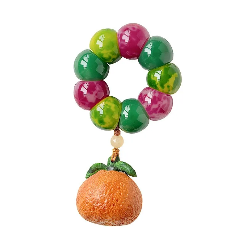 Colorful Patterned Round-cut Garlic-segment Pig Large Intestine Bodhi Bracelet: Mini Fingertip Worry Beads, Meditation Gifts