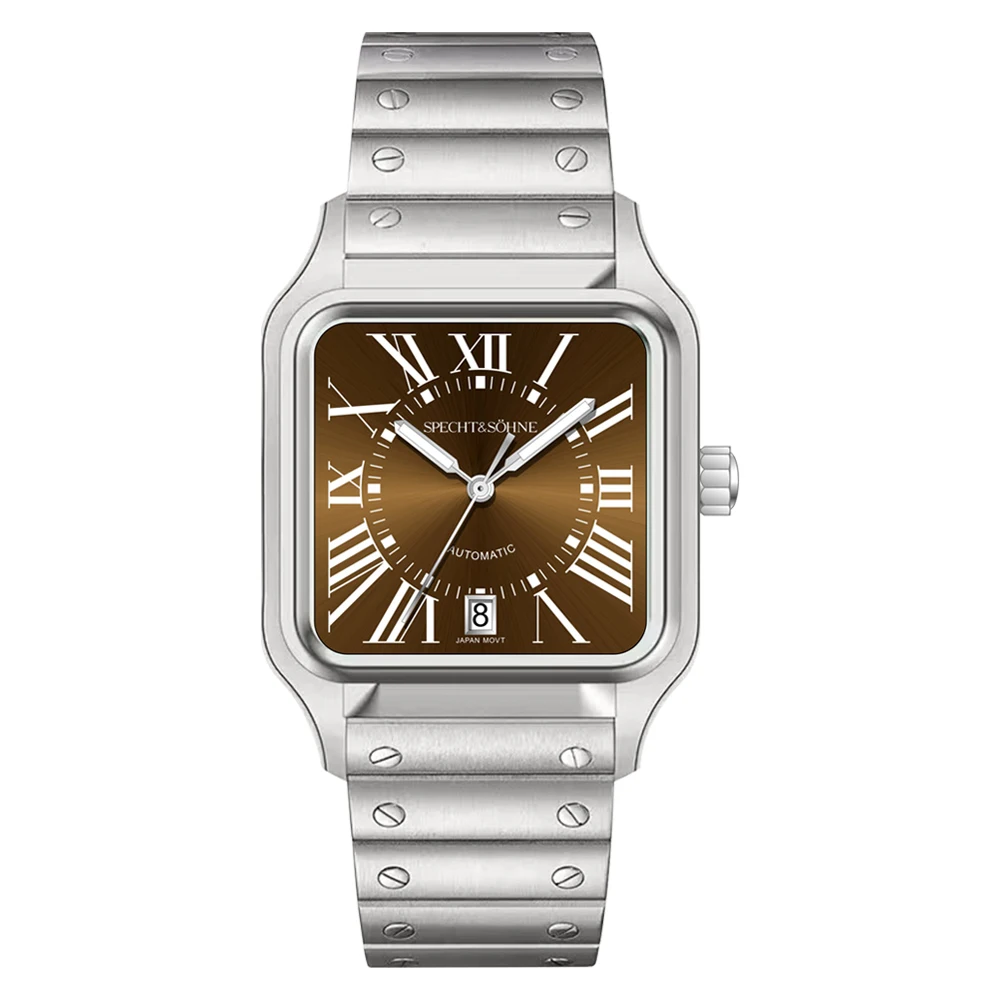 Specht & Sohne Nieuwe herenhorloges Japan Miyota 8215 Movt Mechanische horloges Roestvrij staal 50M Waterdicht Relogio Masculino