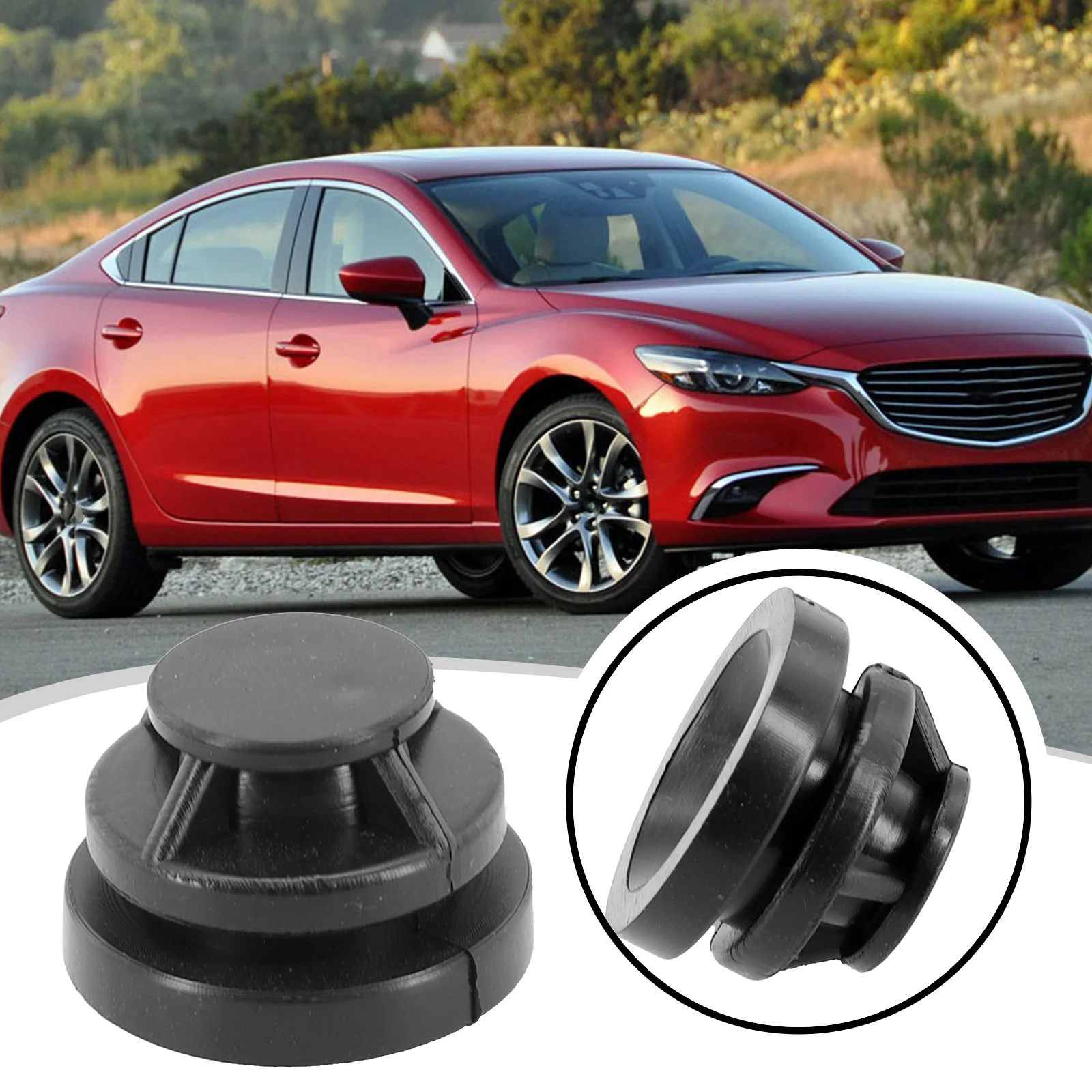 2pcs Black Rubber Engine Mount Bush Buffer Cushion Cover Suitable For Mazda 3 BM/BN BP 2014 - 2021 #P301-10-238/ P30110238