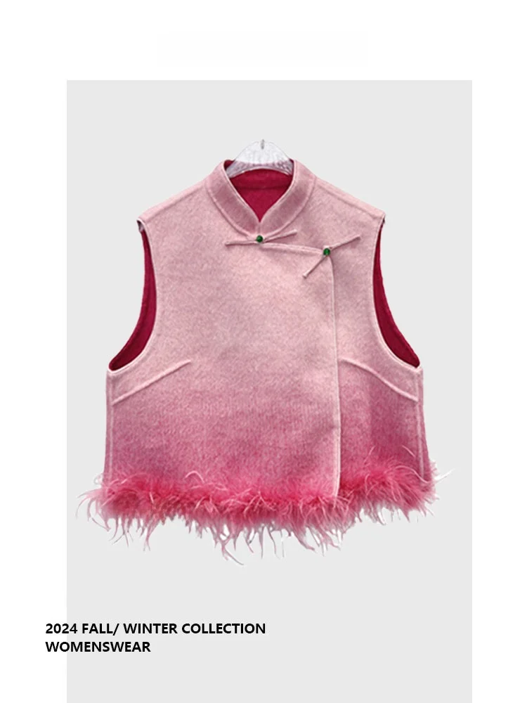 

Forever 2 Chinese Sle Button Vest Beautiful Small Fraance Sle Spring New Arrival Women's plus Size Office Wear