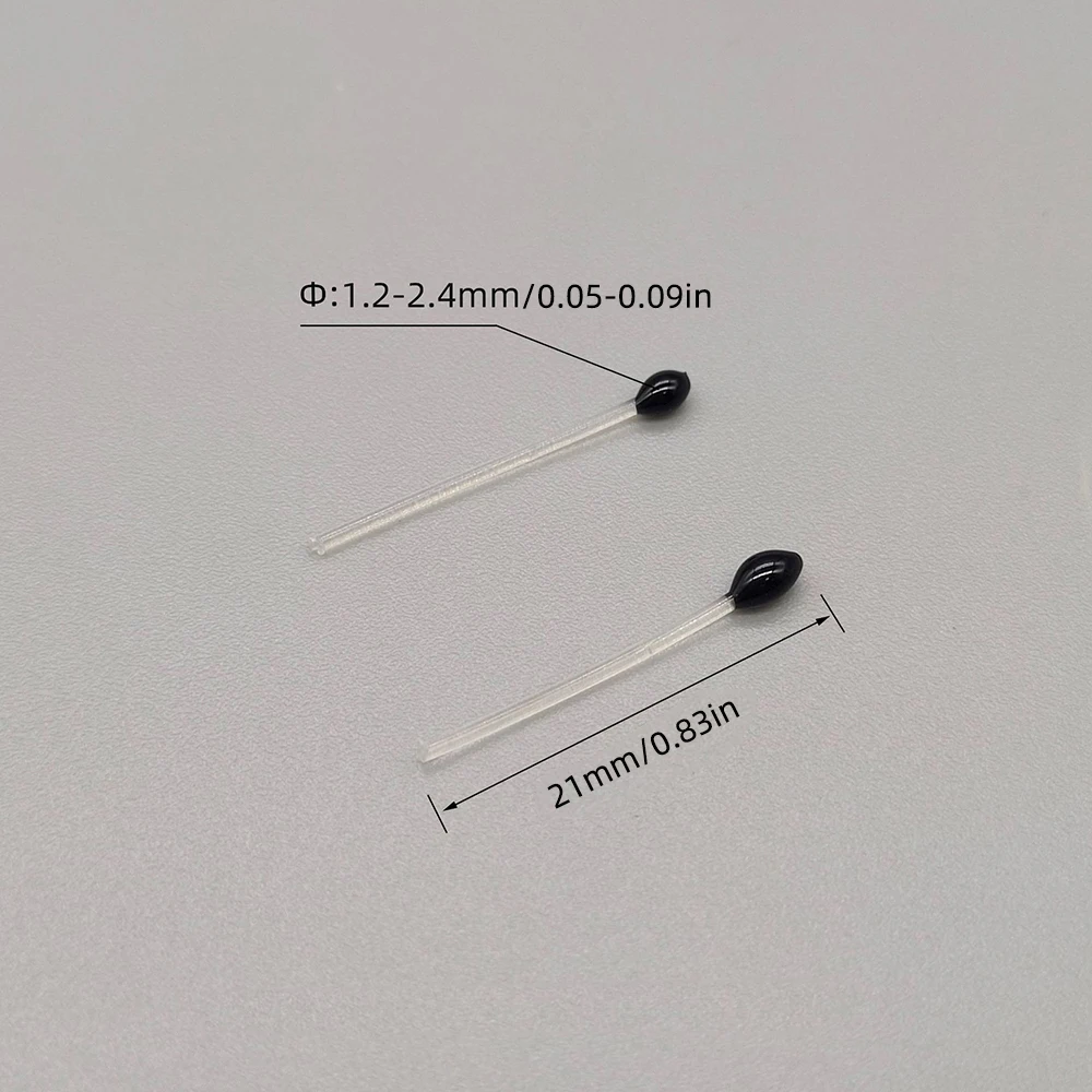 30pcs Crab And Shrimp Eyes Fly Tying Materials Lure Eyes For Saltwater & Pike Flies Fishing Eye 1.2~2.4mm Diameter