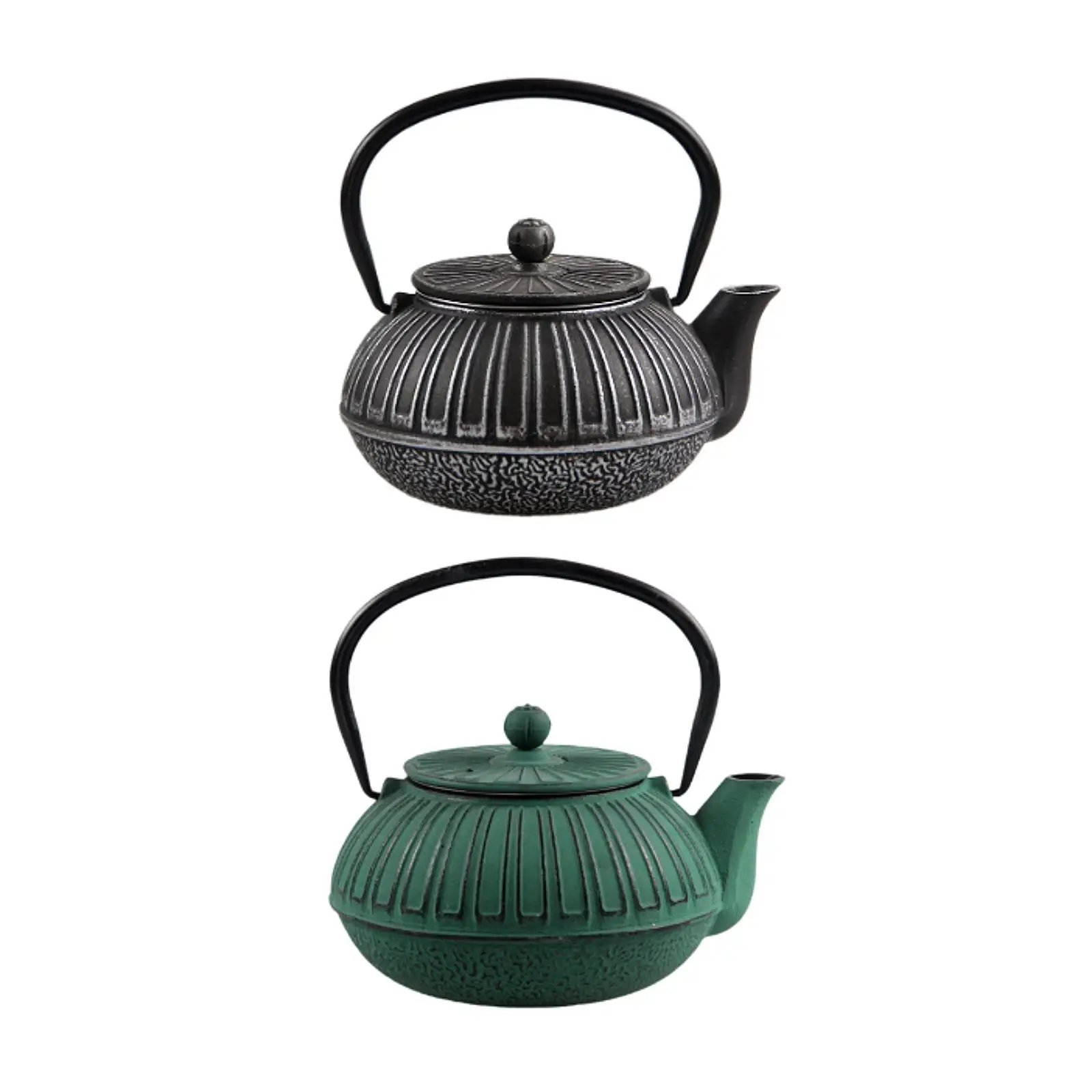 Cast Iron Teapot for Boiling Hot Water Farmhouse Tea Kettle Japanese Teapot for Family Teahouse Picnic Outdoor Restaurant