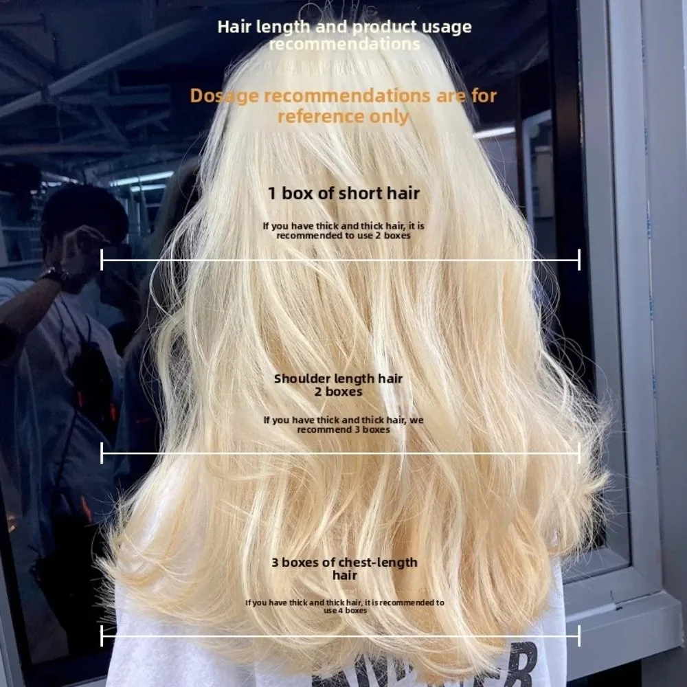Natural White Gold Fading Paste 9 Degrees Tasteless Hair Bleaching Agent Long Lasting Easy to Wash Decolor Cream