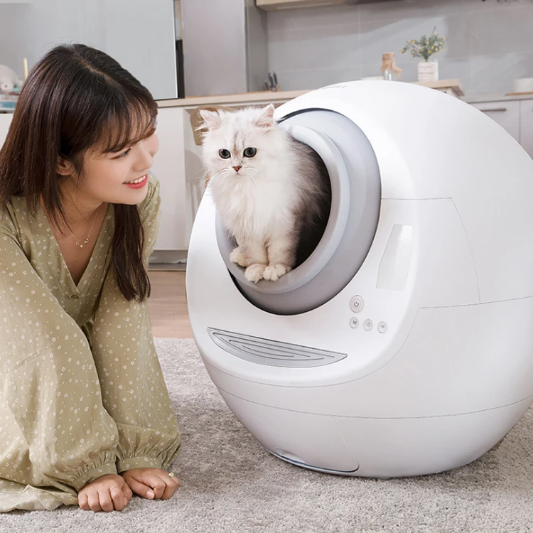 Fully Enclosed To Prevent External Splash Electric Intelligent Cat Toilet Self Clean Cabinet  Automatic Box