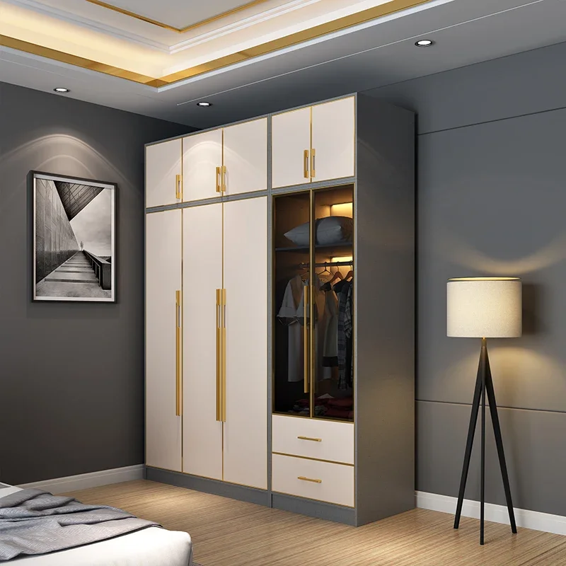 Modern simple small apartment combination wardrobe
