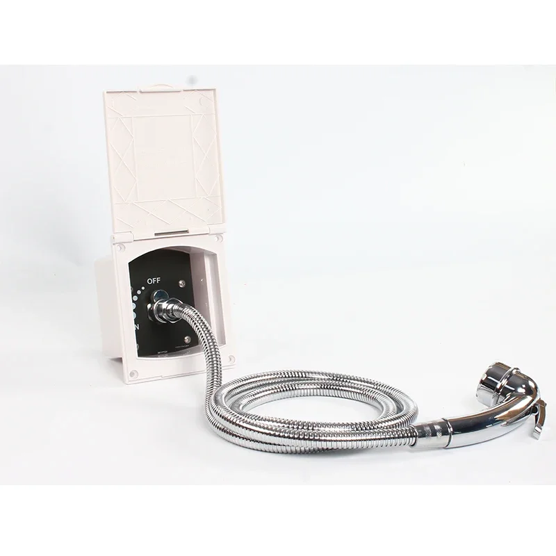 Внешняя душевая кассета с прижимным управлением для автофургонов, лодок и караванов.