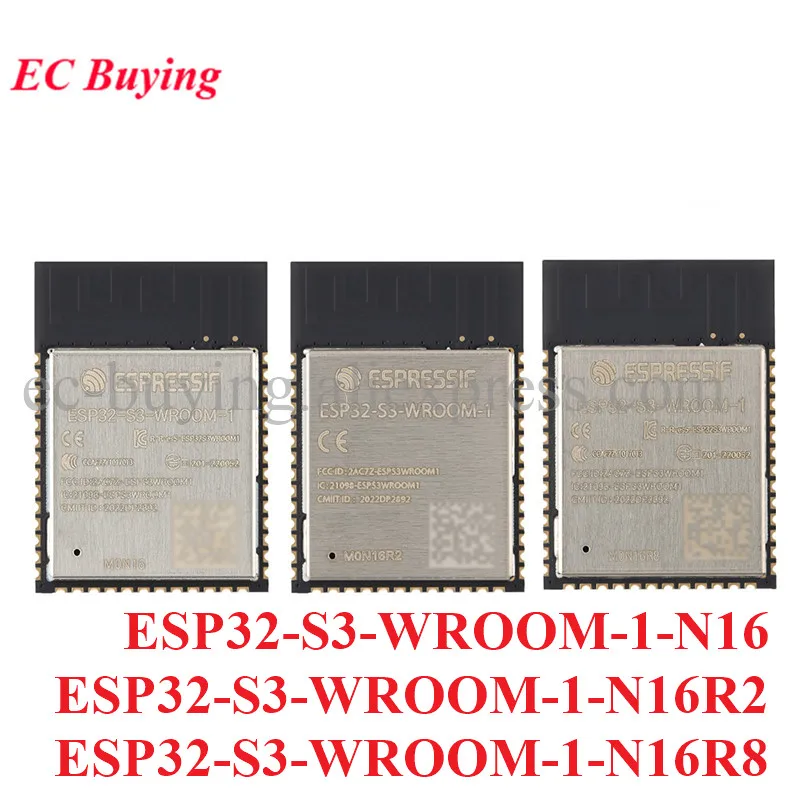 ESP32-S3-WROOM-1 N16 N16R2 N16R8 ESP32-S3 WiFi Bluetooth compatible BLE 5.0 16MB Flash 2MB 8MB PS-RAM Dual-core Wireless Module