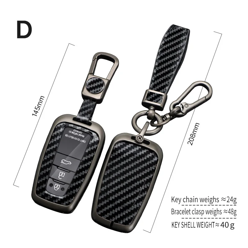 Zinc Alloy Car Remote Key Case Cover For Toyota CHR Prado 2017 2018 Prius Camry Corolla RAV4 2020 2022 2023 2024 Car Accessories