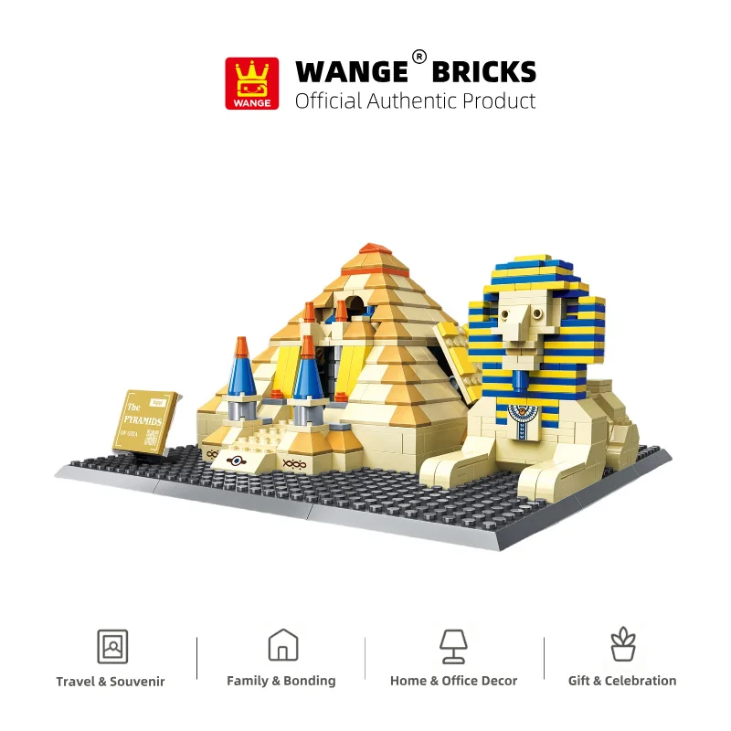 Wange Bricks 4216 Lincoln Memorial 799pcs 3D Building Model Great Gift for Birthday Christmas Collectible Display Piece for Desk
