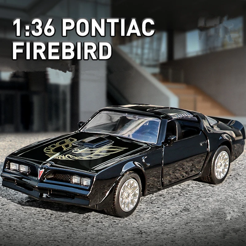 1:36 PONTIAC Firebird Alloy Sports Car Model Diecast Metal Race Vehicles Car Model High Simulation Collection Childrens Toy Gift