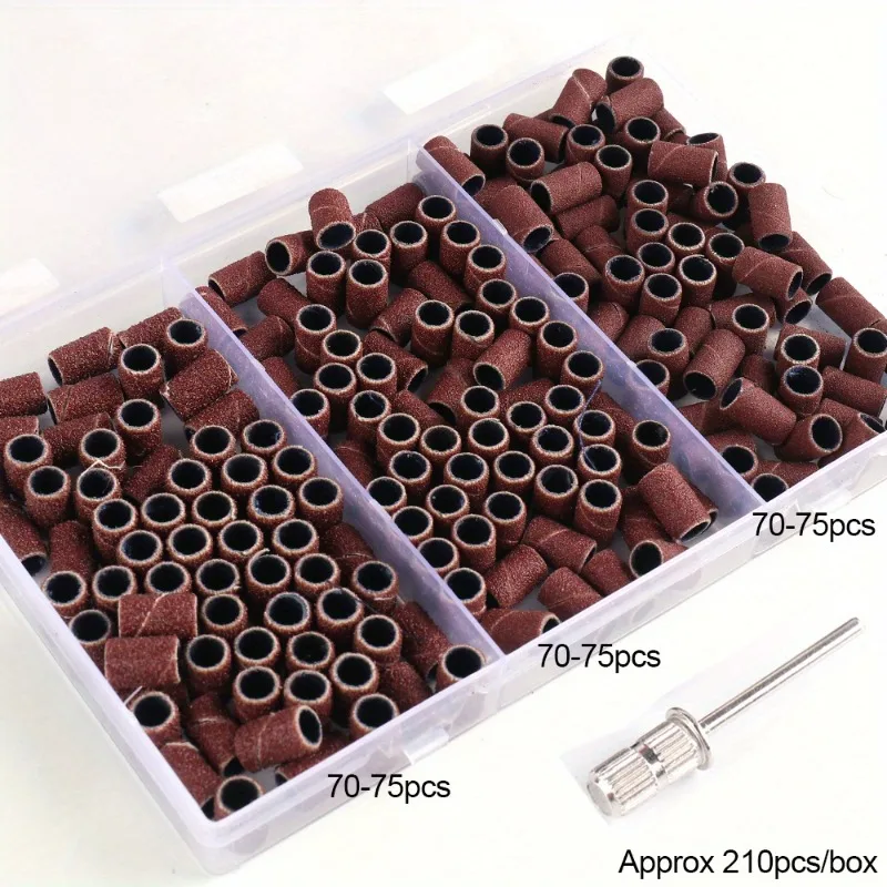 210 قطعة مسمار الرملي غطاء العصابات 80 ''/120''/180 ساندر مسمار لقمة ثقب إزالة هلام البولندية قاطعة المطحنة لآلة أظافر GL1990